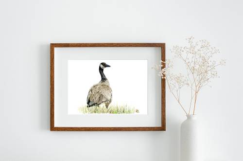 goose painting 13 x 19